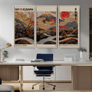 Modern Japanese Wall Art Canvas Print – Framed Abstract