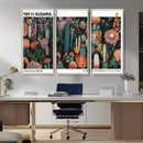 Modern Japanese Wall Art Canvas Print – Framed Abstract