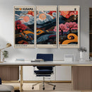 Modern Japanese Wall Art Canvas Print – Framed Contemporary