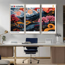 Modern Japanese Wall Art Canvas Print – Framed Abstract