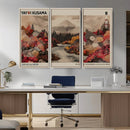Modern Japanese Wall Art Canvas Print – Framed Abstract