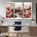 Modern Japanese Wall Art Canvas Print – Framed Abstract