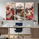 Mountain Wall Art Canvas Print – Framed Autumn Forest