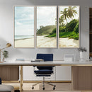 Relaxing Beach Wall Art Canvas Print – Framed Ocean View