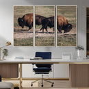 Bison Wall Art Canvas Print – Framed Western Wildlife Modern by MyGreatCanvas | Canvas Wall Art Prints | Photo Prints & Wall Decor