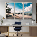 Tropical Beach Wall Art Canvas Print – Framed Ocean Waves