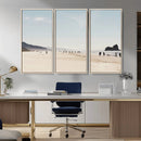 Minimalist Beach Wall Art Canvas Print – Framed Coastal
