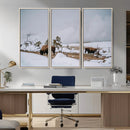 Bison Wildlife Wall Art Canvas Print – Framed Snowy Prairie by MyGreatCanvas | Canvas Wall Art Prints | Photo Prints & Wall Decor