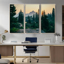 Mountain Wall Art Canvas Print – Framed Forest Serenity