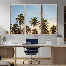 Palm Trees Wall Art Canvas Print – Framed Tropical Vibes