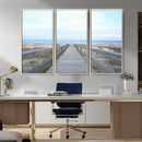 Beach Boardwalk Wall Art Canvas Print – Framed Coastal