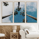 Tropical Palm Trees Wall Art Canvas Print – Framed