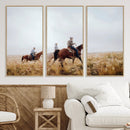 Western Cowboys Wall Art Canvas Print – Rustic Prairie