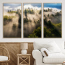 Tranquil Forest Scene Wall Art Canvas Print – Framed Moody