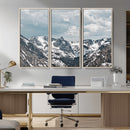 Snowy Peaks Wall Art Canvas Print – Alpine Wilderness