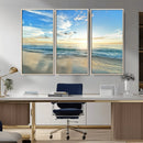 Minimalist Seaside Wall Art Canvas Print – Morning Glow
