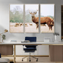 Rustic Deer Wall Art Canvas Print – Forest Woodland Stag
