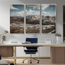 Mountain Landscape Wall Art Canvas Print – Framed Snowy
