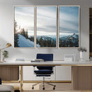 Snowy Mountains Wall Art Canvas Print – Framed Alpine by MyGreatCanvas | Canvas Wall Art Prints | Photo Prints & Wall Decor