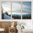 Snowy Mountain Wall Art Canvas Print – Frosty Peaks Alpine