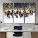 American Bison Herd Wall Art Canvas Print – Powerful Winter by MyGreatCanvas | Canvas Wall Art Prints | Photo Prints & Wall Decor