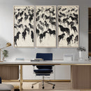 Wild Horse Stampede Wall Art Canvas Print – Monochrome by MyGreatCanvas | Canvas Wall Art Prints | Photo Prints & Wall Decor