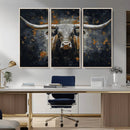 Rustic Longhorn Bull Wall Art Canvas Print – Vintage Western by MyGreatCanvas | Canvas Wall Art Prints | Photo Prints & Wall Decor