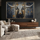 Rustic Bull Wall Art Canvas Print, Longhorn Wall Decor for by MyGreatCanvas | Canvas Wall Art Prints | Photo Prints & Wall Decor