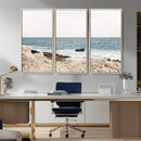 Coastal Ocean View Wall Art Canvas Print – Serene Rocky by MyGreatCanvas | Canvas Wall Art Prints | Photo Prints & Wall Decor