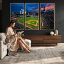 Target Field Wall Art Canvas Print – Baseball Stadium Scene,