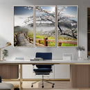 Sakura Cherry Blossom Pathway Canvas Wall Art – Tranquil