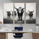 Texas Longhorn Wall Art Canvas Print, Framed Speckled Cow by MyGreatCanvas | Canvas Wall Art Prints | Photo Prints & Wall Decor