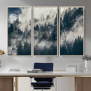 Foggy Pine Forest Wall Art – Framed Black White Nature by MyGreatCanvas | Canvas Wall Art Prints | Photo Prints & Wall Decor