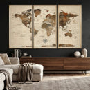 World Map Canvas Print – Framed Detailed Map of the World by MyGreatCanvas | Canvas Wall Art Prints | Photo Prints & Wall Decor
