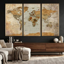 World Map Canvas Print – Detailed Map of the World Wall Art by MyGreatCanvas | Canvas Wall Art Prints | Photo Prints & Wall Decor