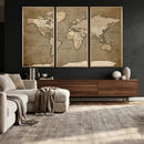 World Map Wall Art Canvas Print, Framed Map Art Picture by MyGreatCanvas | Canvas Wall Art Prints | Photo Prints & Wall Decor