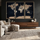 Grunge Wall Art World Map Canvas Print by MyGreatCanvas | Canvas Wall Art Prints | Photo Prints & Wall Decor