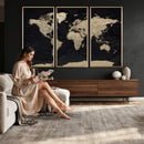 World Map Wall Art Print – Detailed Map of the World Wall