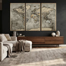 World Map Canvas Print – Detailed Map of the World Wall Art