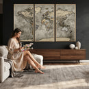 World Map Canvas Print – Detailed Map of the World Wall Art