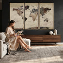 World Map Canvas Print – Detailed Map of the World Adventure