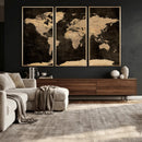 World Map Canvas Print – Detailed Map of the World Wall Art