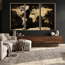 Extra Large World Map Canvas Print – Detailed Map Classic