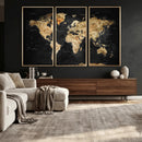 World Map Canvas Wall Art with Famous Landmarks – Framed by MyGreatCanvas | Canvas Wall Art Prints | Photo Prints & Wall Decor