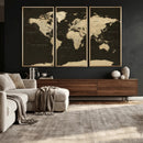 World Map Canvas Print – Framed World Map Wall Art for
