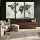 World Map Canvas Print – Framed Travel Map Wall Art for by MyGreatCanvas | Canvas Wall Art Prints | Photo Prints & Wall Decor