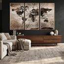 Black and White World Map Canvas Print – Framed Wall Art for by MyGreatCanvas | Canvas Wall Art Prints | Photo Prints & Wall Decor