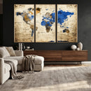 World Map Canvas Print – Colorful Abstract Travel Map, by MyGreatCanvas | Canvas Wall Art Prints | Photo Prints & Wall Decor