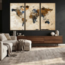 World Map Canvas Print – Framed Travel Map Wall Art for by MyGreatCanvas | Canvas Wall Art Prints | Photo Prints & Wall Decor