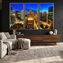Chicago Wall Art Canvas Print - Chicago City Downtown Night by MyGreatCanvas | Canvas Wall Art Prints | Photo Prints & Wall Decor